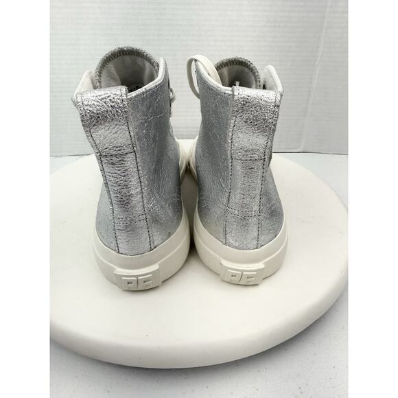 PF Flyers Sneakers Womens Size 7 Hi-Tops Sandlot Silver Metallic Special Edition - Picture 6 of 10